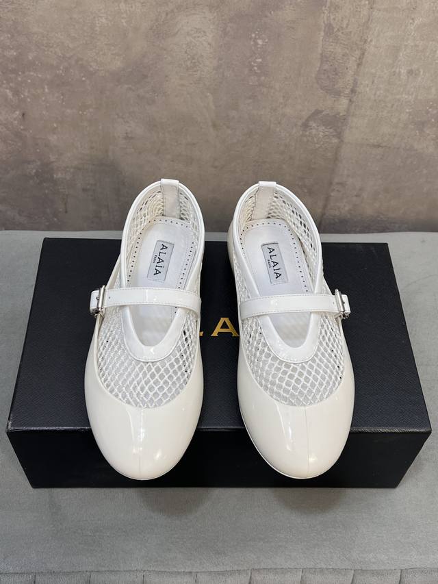 Factory Direct Alaia Early Spring New French Hollowed-Out Fishnet Ballet Flats, Factory Direct Alaia Early Spring New French Hollowed-Out Fishnet Ballet Flats,