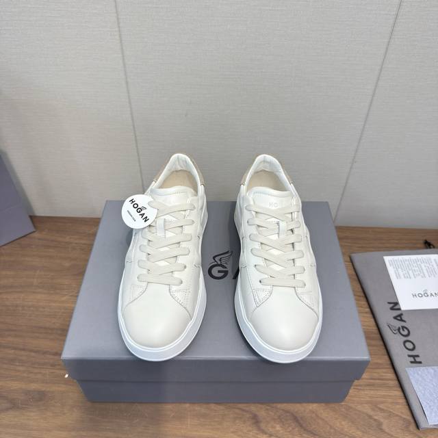 Hogan 2025 Casual Sports Shoes, Thick-Soled High-End Lace-Up Sneakers, High Vers