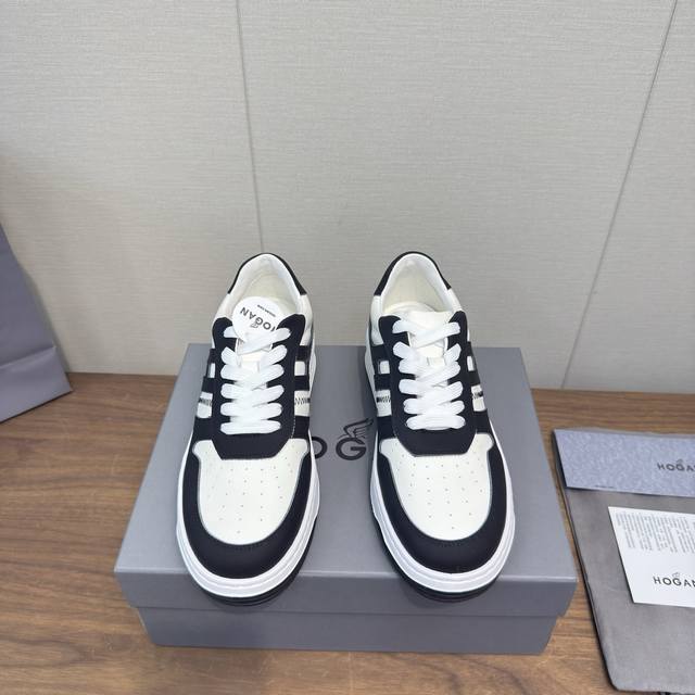 Hogan 2025 Casual Sports Shoes Thick-Soled High-End Lace-Up Sneakers High Versio