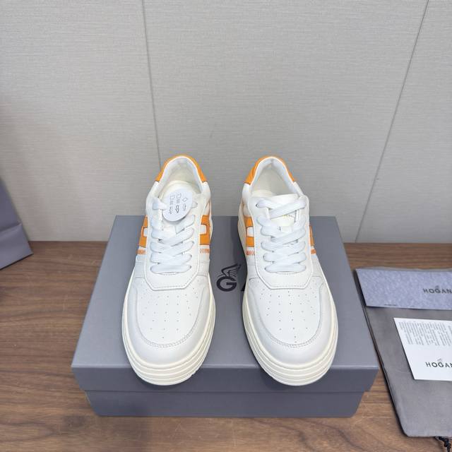 Hogan 2025 Casual Sports Shoes Thick-Soled High-End Lace-Up Sneakers High Versio