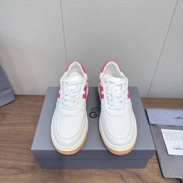 Hogan 2025 Casual Sports Shoes Thick-Soled High-End Lace-Up Sneakers High Versio