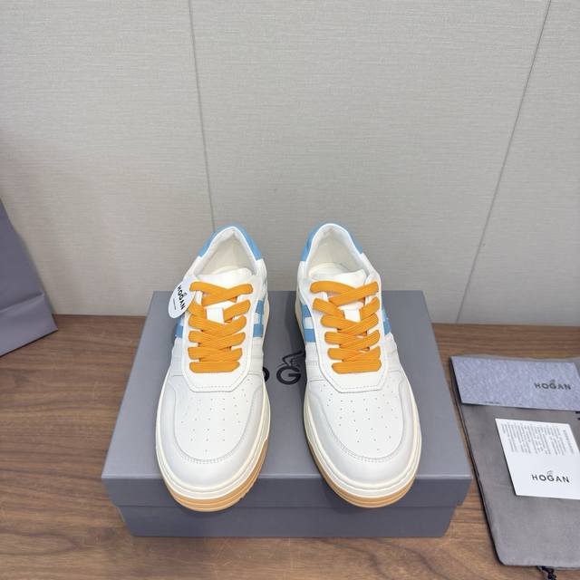 Hogan 2025 Casual Sports Shoes Thick-Soled High-End Lace-Up Sneakers High Versio