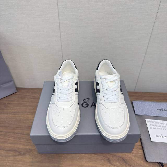 Hogan 2025 Casual Sports Shoes Thick-Soled High-End Lace-Up Sneakers High Versio