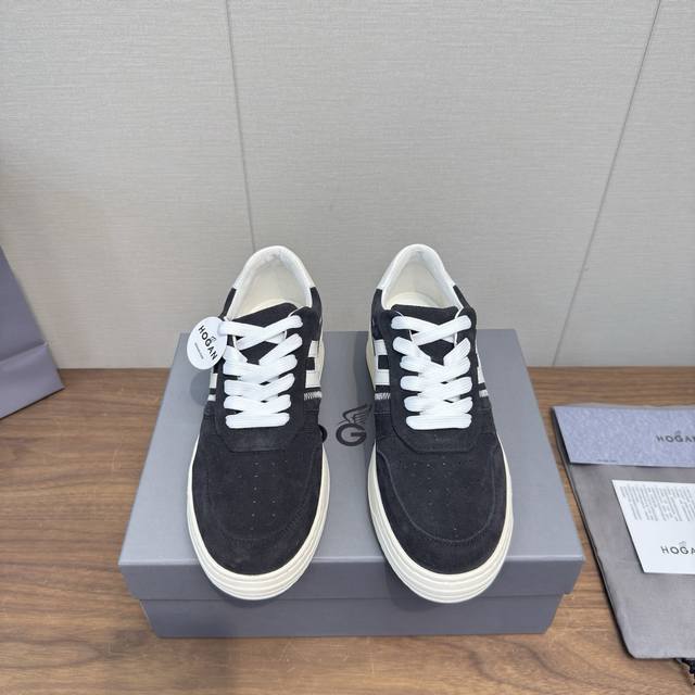 Hogan 2025 Casual Sports Shoes Thick-Soled High-End Lace-Up Sneakers High Versio