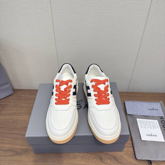 Hogan 2025 Casual Sports Shoes Thick-Soled High-End Lace-Up Sneakers High Versio