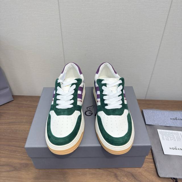 Hogan 2025 Casual Sports Shoes Thick-Soled High-End Lace-Up Sneakers High Versio