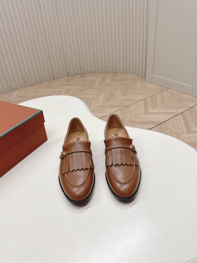 Selling Loropiana LP Spring Classic High-Gloss Cowhide Loafers. Lp has always p