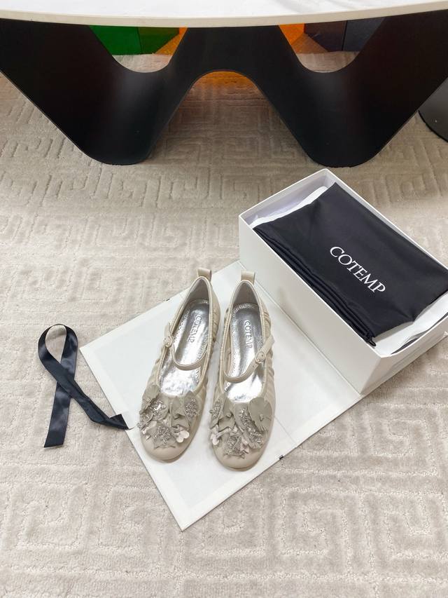 Factory direct Cotem*26Ss 3D Floral Mary Jane Flat Shoes. These casual shoes fe