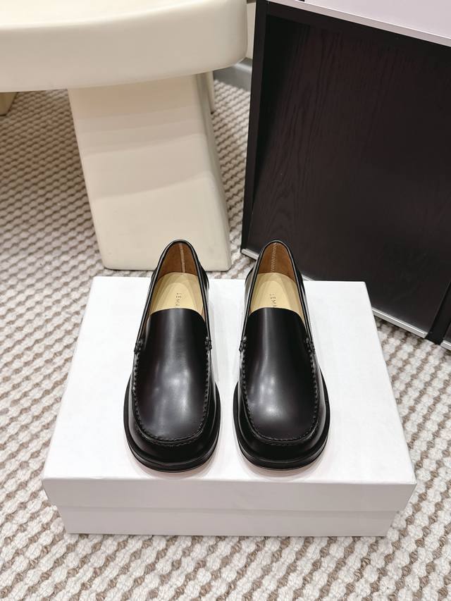 Retailer-grade Lemair 26S Minimalist Leather Round Toe Loafers Continuing Lemair