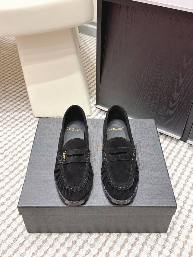 Retailer-grade Yves Saint Laurent 25Ss New YSL Small Logo Loafers The iconic sma