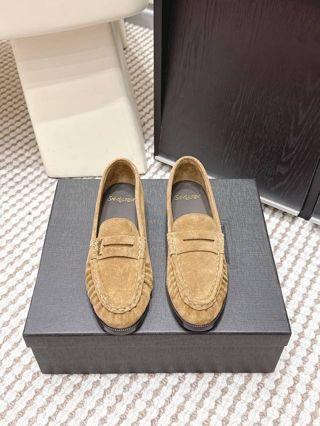 Retailer-grade Yves Saint Laurent 25Ss New YSL Small Logo Loafers The iconic sma