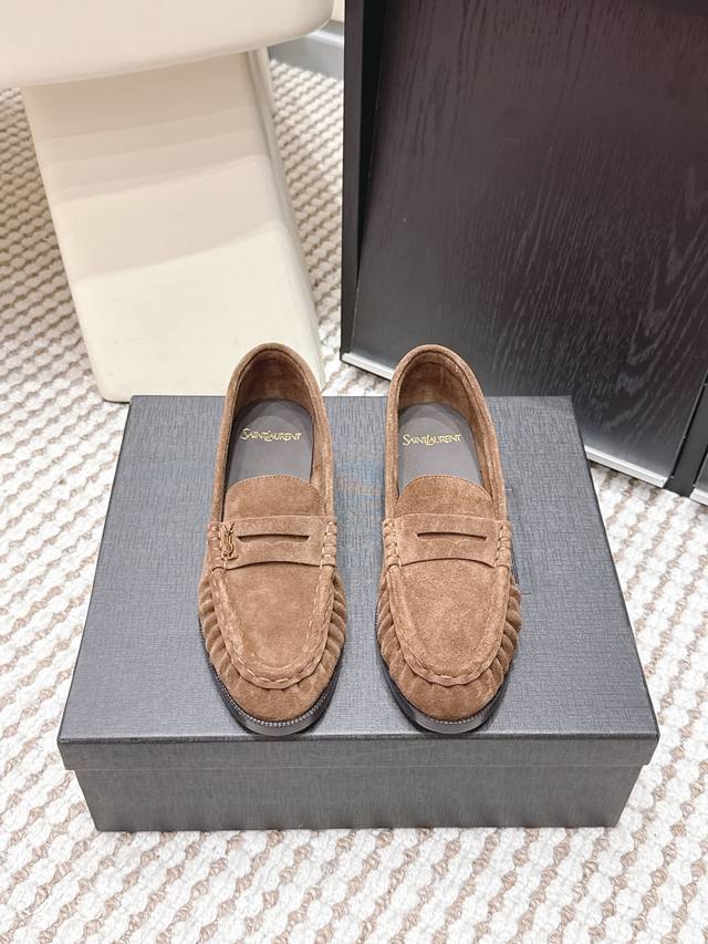 Retailer-grade Yves Saint Laurent 25Ss New YSL Small Logo Loafers The iconic sm