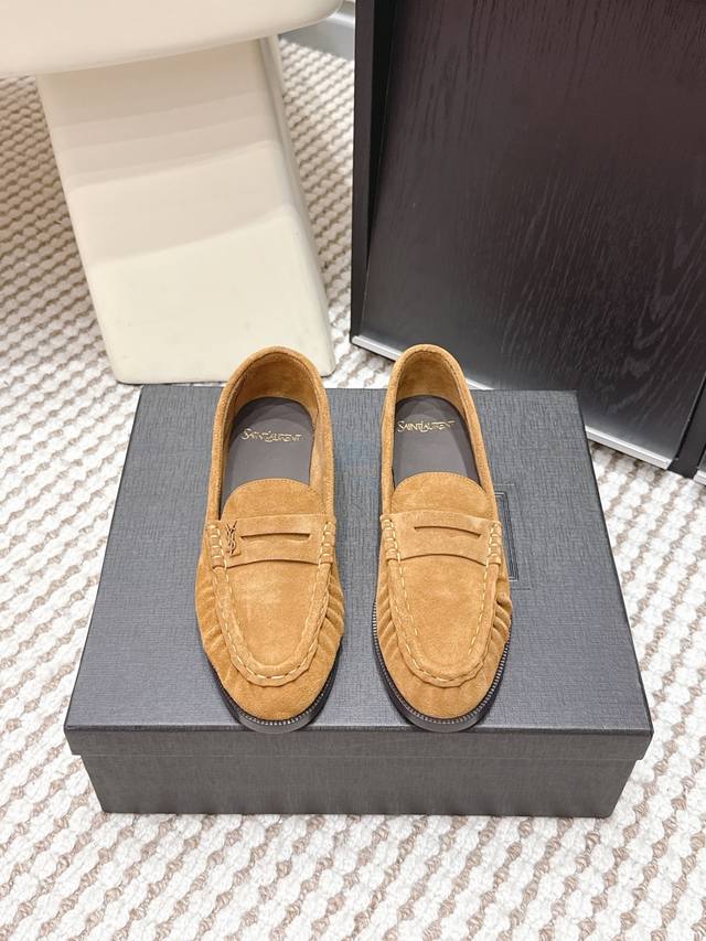 Retailer-grade Yves Saint Laurent 25Ss New YSL Small Logo Loafers The iconic sma