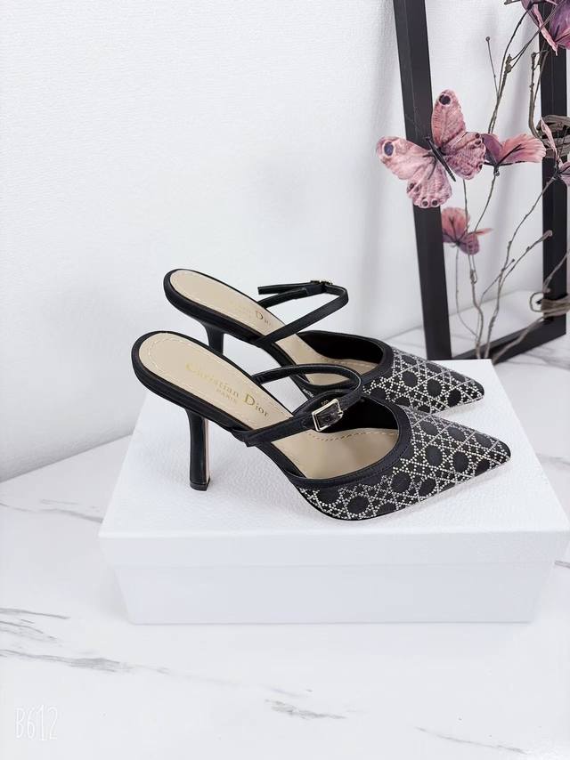 J'Adior Ribbon Backless Sandals, Dior Spring/Summer Newest Color Quake Oblique J