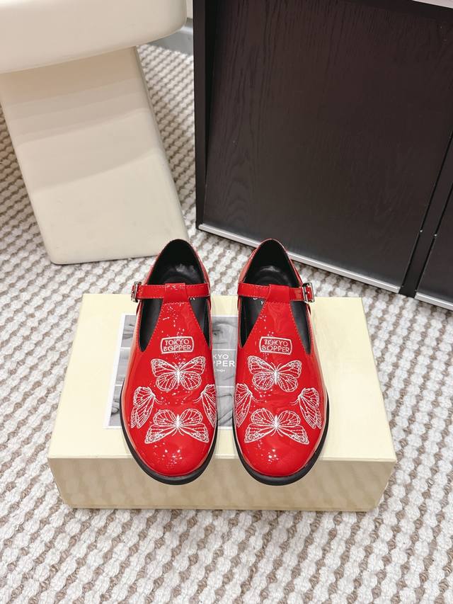 Tokyo Bopper Niche Trendy Brand 26SS Spring/Summer New Roman Mary Jane Shoes Ab