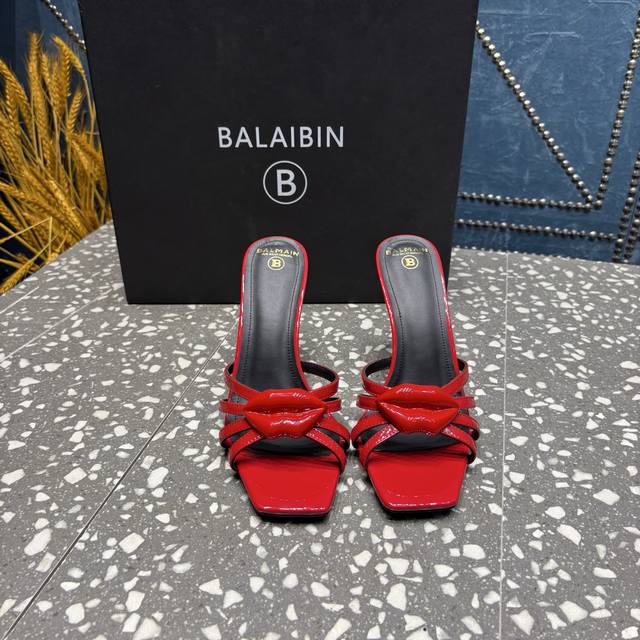 Balmain Latest Runway Fashion Lip-Style High-Heeled Slippers Series Balmain is i