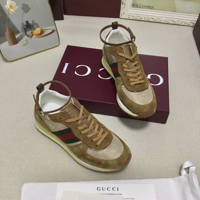 New Gucci Cortez sneakers, 1:1 replica, with full packaging, women's sizes 35 a