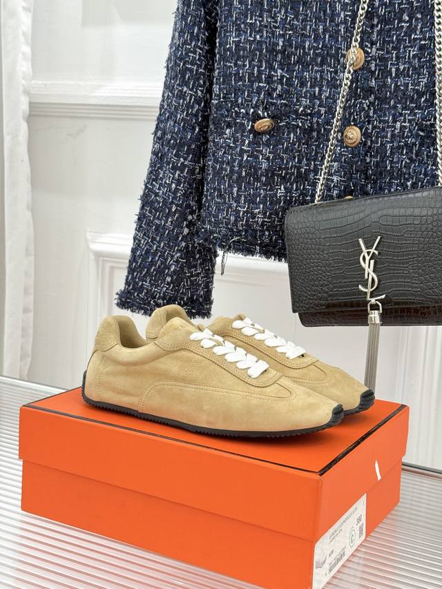 New Hermes Lace-up Running Casual German Training Shoes Classic sporty style +