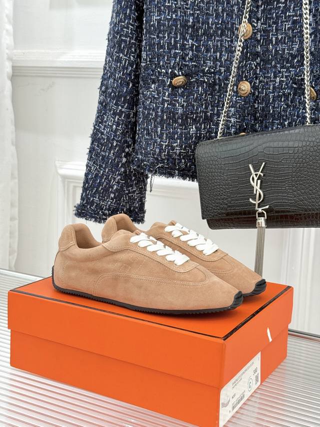 New Hermes Lace-up Running Casual German Training Shoes Classic sporty style +