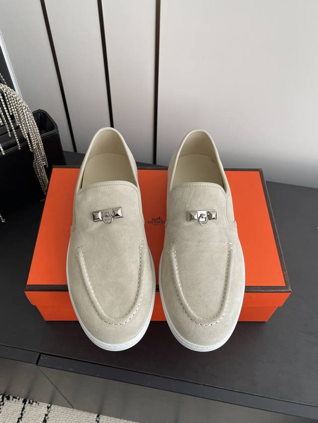 Women's P Men's Couple Style H brand's latest classic loafers, classic last boo