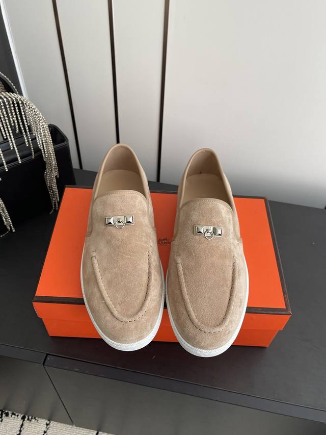 Women's P Men's Couple Style H Brand's latest classic loafers, classic last boo