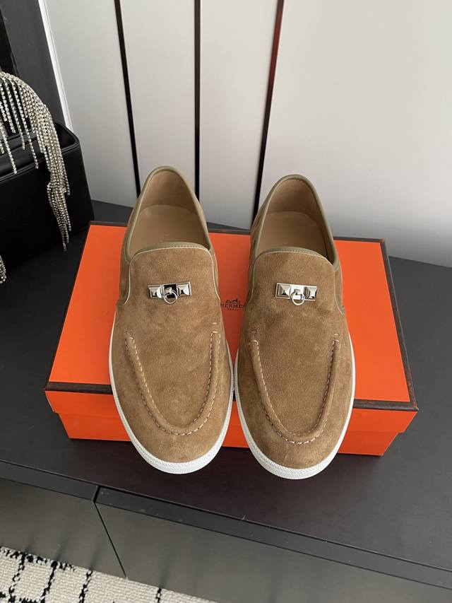 Women's P Men's Couple Style H brand's latest classic loafers, classic last boo