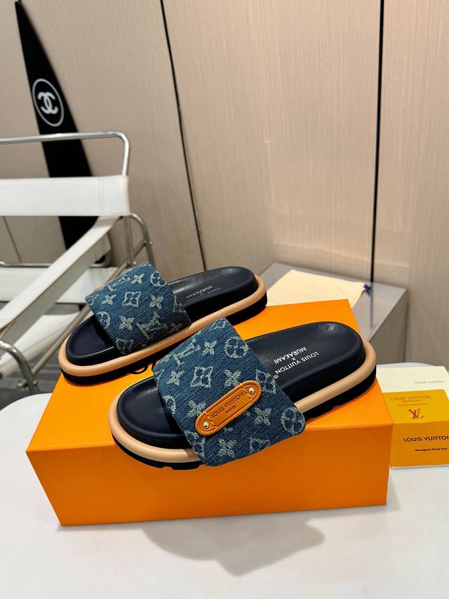 LV's latest flagship item | Denim print slippers 2026 Spring/Summer top luxury p