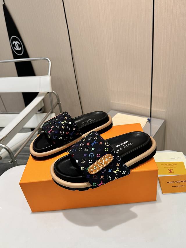 Louis Vuitton | Colorful Monogram Slippers 2026 Spring/Summer High-End Luxury B