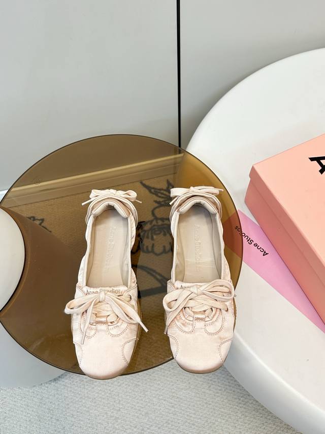 Acne Studios Satin Bow-Tie Ballet Flats These Acne Studios satin ballet flats ar