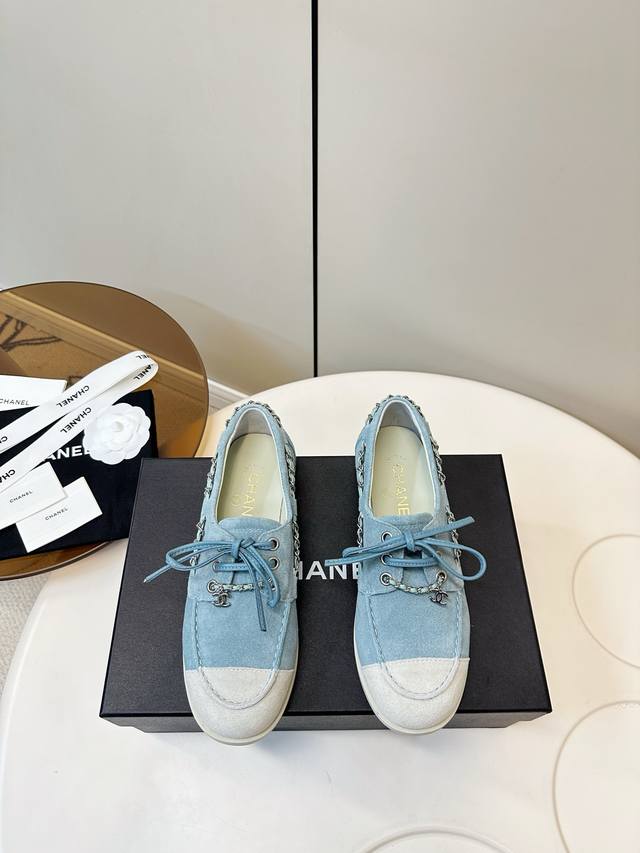 Chanel 26C Suede Color-Block Loafers These Chanel 26C suede color-blocked loafer