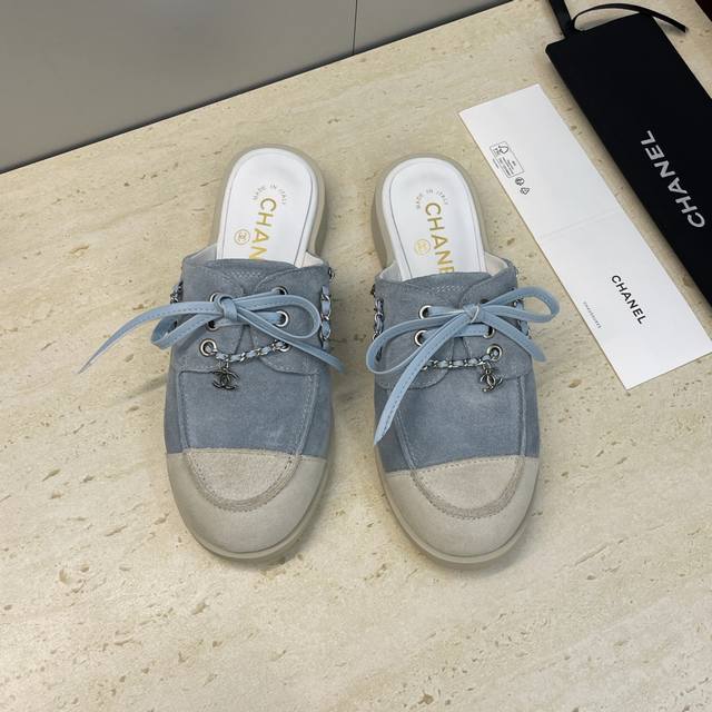 Factory price Chanel 2025 Early Autumn Runway New Punk Style Flat Lace-up Women'