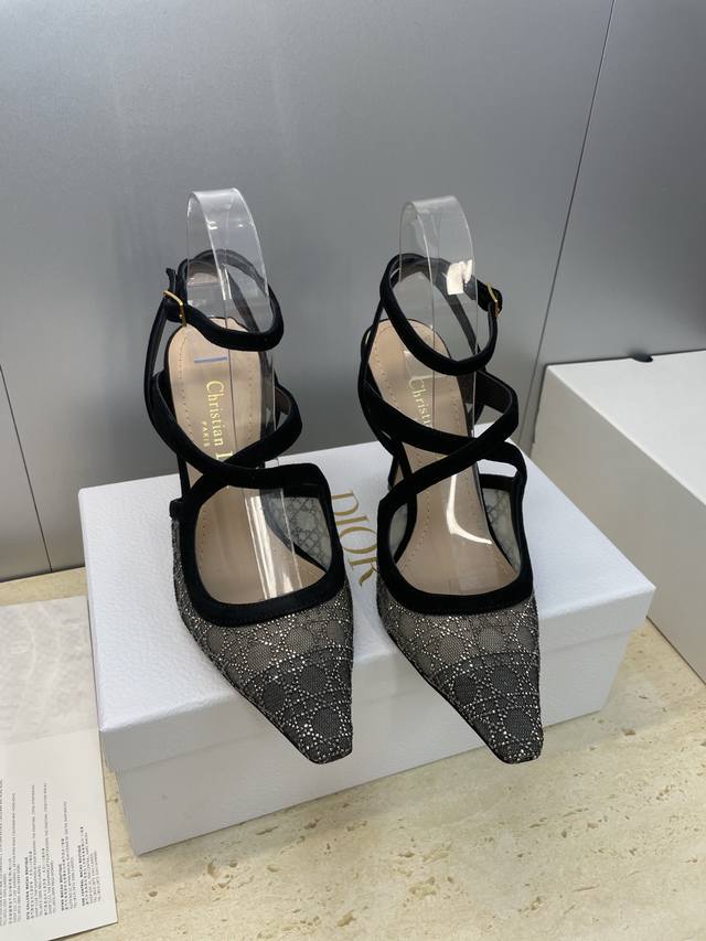 Factory price Dior 2026 Spring/Summer runway new Bling...Bling...Crystal shoes C