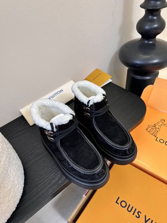 Lv Top-tier Louis Vuitton Archlight Classic Fuzzy Ski Series Mary Jane Fuzzy Sin