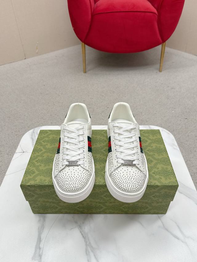 Men's Gucc* Ace Series Webbing Sneakers Since its inception, the Ace series sne