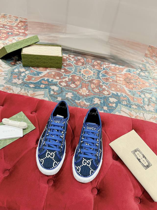 Men's Newly Upgraded Arrival Gucc* Tennis 1977 Classic Series Canvas Shoes Hot