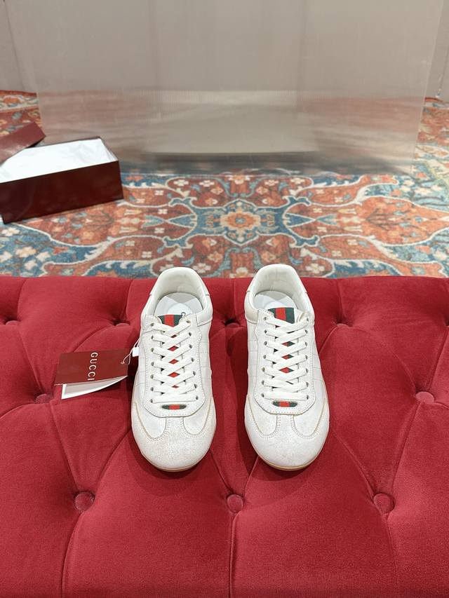 Gucci Shift Series Couple Retro German Training Shoes Casual Sports Shoes Origin