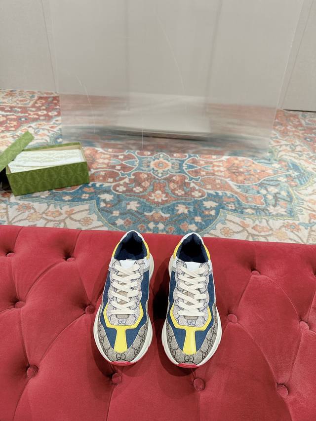 Women's Gucci chunky sneakers, Italian style, top-quality replica. Purchased fr