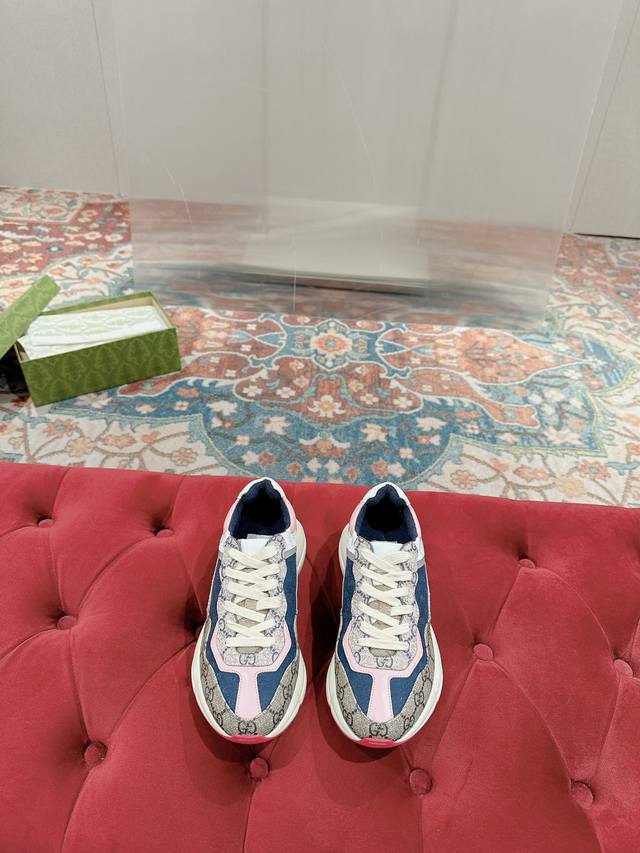 Women's Gucci chunky sneakers, Italian style, top-quality replica. Purchased fr