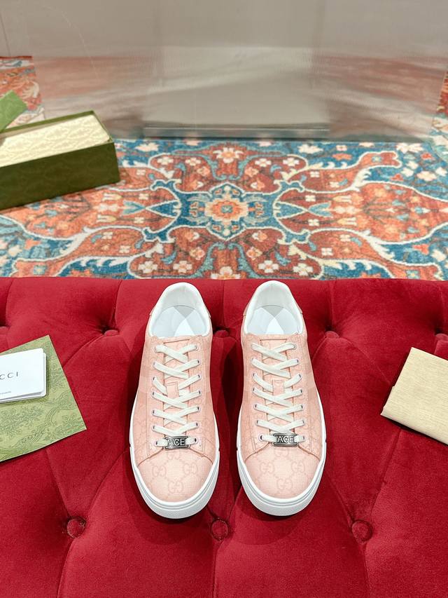 Women's Gucci Ace Series White Sneakers with Bee Design, Couple Style, Casual S