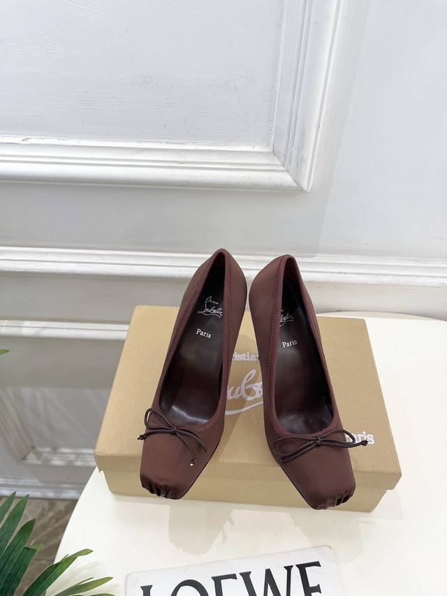 Christian Louboutin Cl Red-Soled Shoes 25Ss Latest Pig Nose Bow Ballet Style Hig