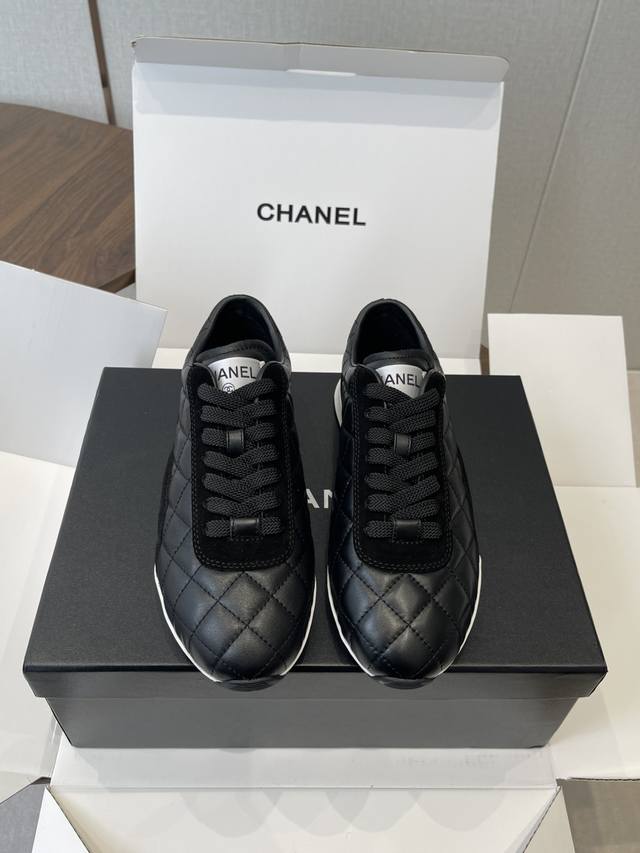 Dongguan-made Chanel quilted tennis shoes, casual sports shoes. Original purchas