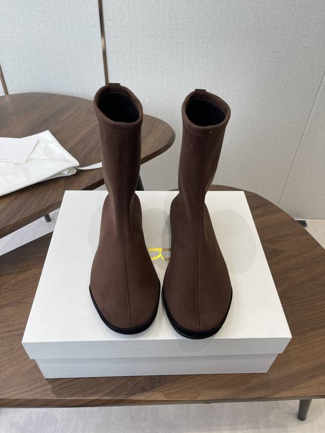 Dongguan-made The Row 25Ss official website latest elastic slimming boots The R