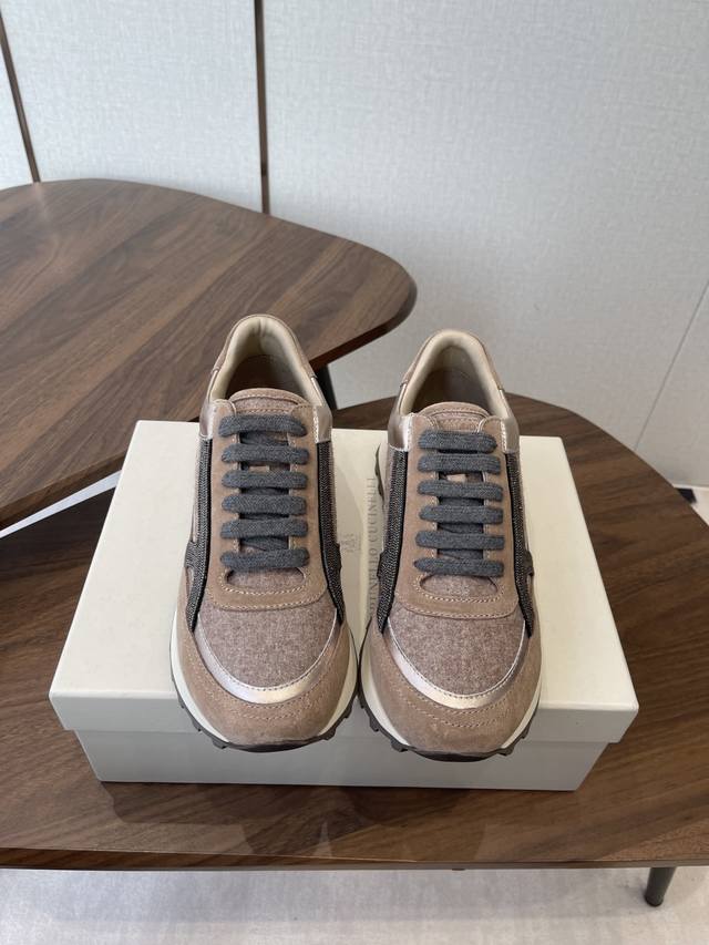 Brunello Cucinelli 25Ss Latest Bc Lace-up Casual Shoes Upper: Imported suede, im