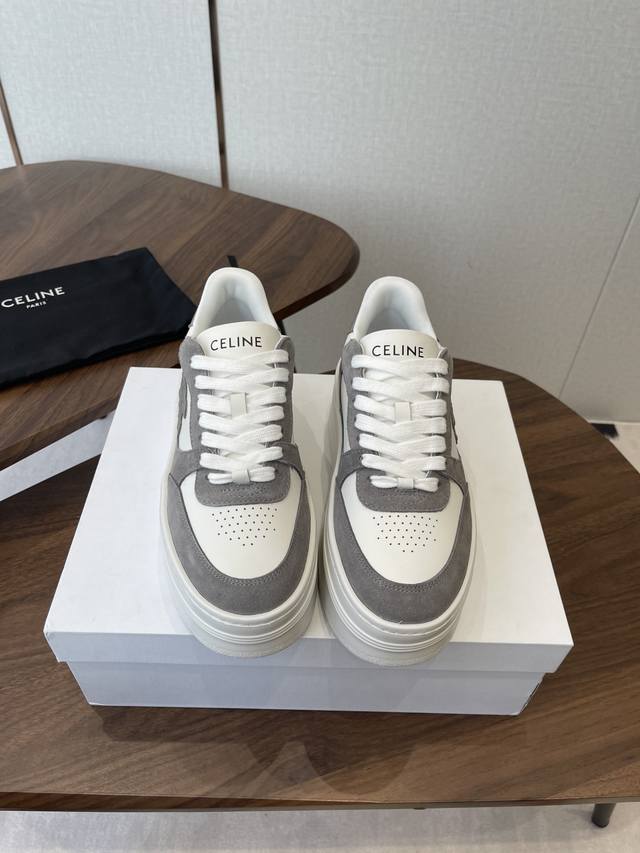 Celine Runner sneakers in new colors. The tongue and heel are adorned with the C