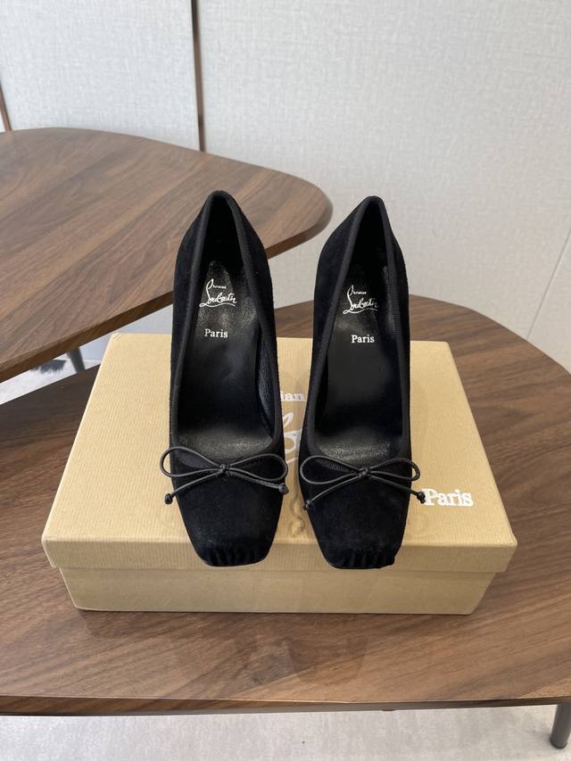 Christian Louboutin Spring/Summer New Fashion Show Ballet Bow High Heels Cl Red