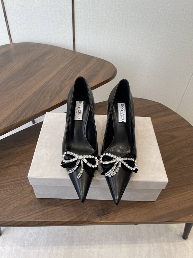 Jimmy Choo 25Ss Spring/Summer Bow Collection Jc New High-Heeled Shoes Blurring t