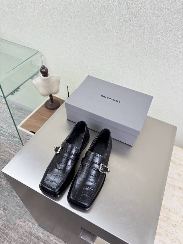Balenciaga Square Toe Loafers, Haute Couture Series. Features exclusive Balenci
