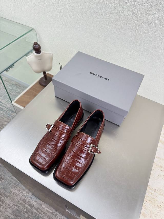 Balenciaga Square Toe Loafers, Haute Couture Series. Features exclusive Balenci