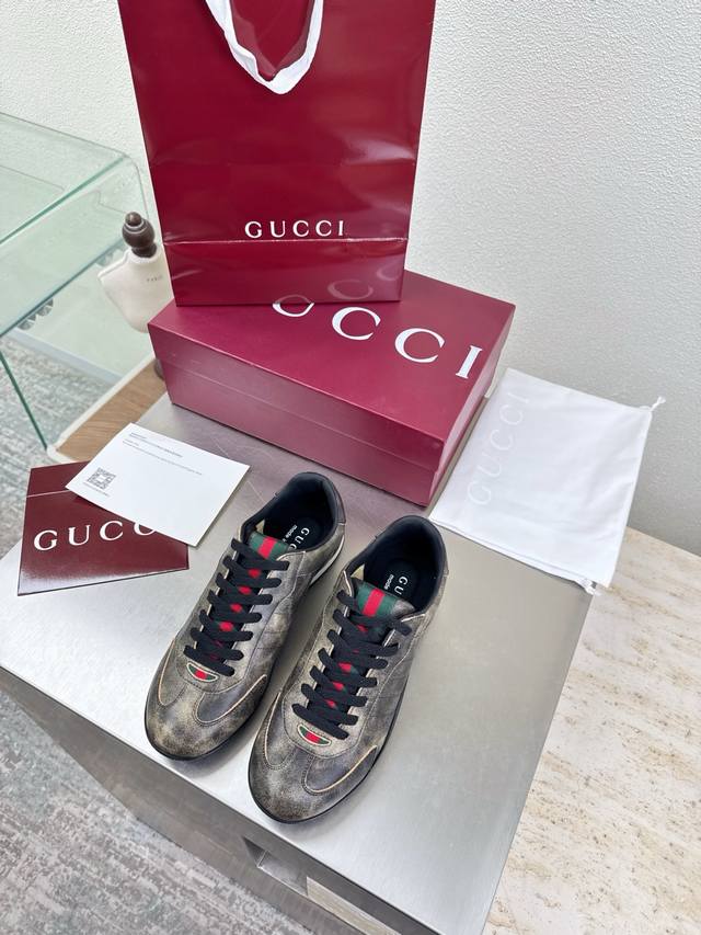Gucci Classic Men's and Women's Cornetto Series Sneakers Gucci Classic Webbing A