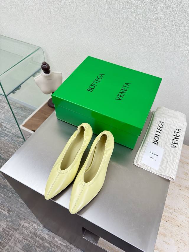 Bv Women's Sofia Ballet Flats Leather Ballet Flats High-quality version of the f